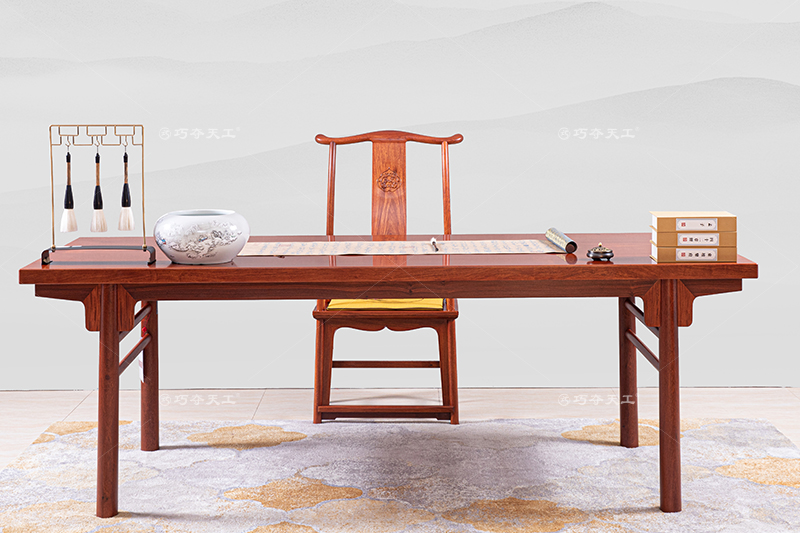 夾頭榫拼板茶臺桌